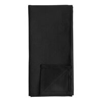 Choice 20" x 20" Black 100% Spun Polyester Hemmed Cloth Napkins
