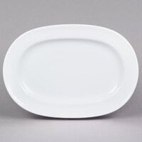 Arcoroc R0860 Candour 13 1/8 inch x 9 3/8 inch White Oval Porcelain Platter by Arc Cardinal - 8/Case