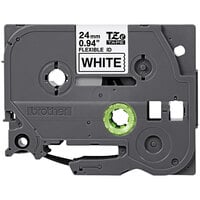 Brother TZe251 1" Black on White Standard Adhesive Laminated Labeling Tape