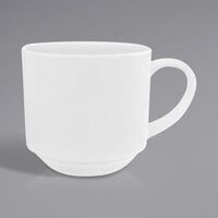 Luzerne Verge by Oneida 1880 Hospitality L5800000521 7.5 oz. Warm White Porcelain Cup - 36/Case
