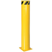 Vestil 10 inch x 10 inch x 48 inch Yellow Steel Fixed Safety Bollard BOL-48-8.5 - 8 1/2 inch Diameter