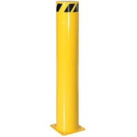 Vestil 10" x 10" x 48" Yellow Steel Fixed Safety Bollard BOL-48-8.5 - 8 1/2" Diameter