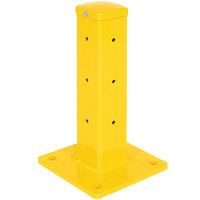Vestil 18 inch Yellow Bolt-On 3 Rib Rail Post GR-F3R-BO-TP18-YL