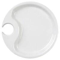 Thunder Group RF7010W Black Pearl White Party Plate - 6/Pack