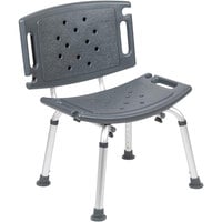 Flash Furniture Hercules Series DC-HY3501L-GRY-GG Adjustable Gray Bath and Shower Chair with Extra Large Back