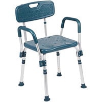 Flash Furniture Hercules Series DC-HY3523L-NV-GG Adjustable Navy Bath and Shower Chair with Quick Release Back and Arms