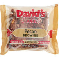 David's Cookies Individually Wrapped Pecan Brownie 4 oz. - 48/Case