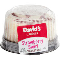 David's Cookies Single Serve Strawberry Swirl Cheesecake 4.4 oz. - 18/Case