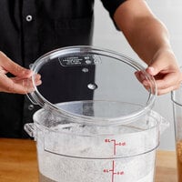 Cambro RFSCWC6135 6, 8 Qt. Clear Round Lid for Clear Camwear Containers