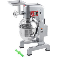 Avantco MX30MGKIT 30 Qt. Planetary Floor Mixer with Meat Grinder Attachment, Guard, & Standard Accessories - 120V, 1 3/4 hp