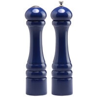 Chef Specialties 10700 Professional Series 10 inch Customizable Autumn Hues Cobalt Blue Pepper Mill and Salt Shaker