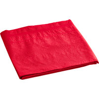 Hoffmaster 220611 54 inch x 108 inch Cellutex Red Tissue / Poly Paper Table Cover - 25/Case