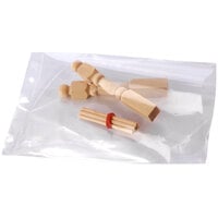 Lavex 3" x 4" 1 Mil Clear Flat Polyethylene Bag - 1,000/Case