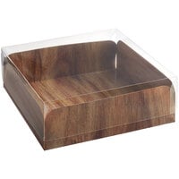 Enjay Wood Laminated Box with Lid for Meats and Treats 8" x 8" x 2 1/2" - 75/Case