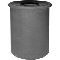 Wausau Tile TF1106 Senora 24 Gallon Plastic Round Trash Receptacle with Aluminum Pitch-In Top