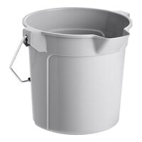 Lavex 10 Qt. Gray Round Bucket