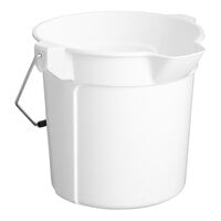 Lavex 10 Qt. White Round Bucket