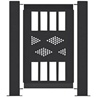 Wausau Tile 14 1/2" x 32" Aluminum Band Design Quarter Fence Panel