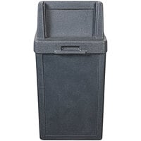 Wausau Tile TF1014 Tuffy 22 Gallon Plastic Square Trash Receptacle with Push Door Lid