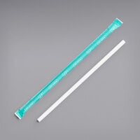 SOFi 7 3/4" Jumbo Wrapped White Paper Straw - 4800/Case