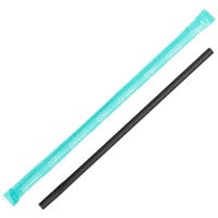 SOFi 7 3/4" Jumbo Wrapped Black Paper Straw - 4800/Case