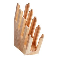Acopa Wood 4-Section Slanted Cup and Lid Organizer