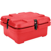 Cambro 240MPC158 Camcarrier® Hot Red Top Loading 4" Deep Insulated Food Pan Carrier