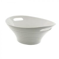 10 Strawberry Street OSLO-16DEEPHNDLBWL Oslo 15 3/4 inch White Porcelain Deep Handle Bowl - 2/Case