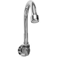 Sani-Lav 2002 Backsplash Mounted Chrome-Plated Brass Faucet with 4 1/2" Swivel Gooseneck Spout and 2 GPM Aerator