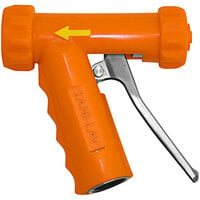 Sani-Lav N1SS Orange Stainless Steel Insulated Spray Nozzle with Stainless Steel Handle