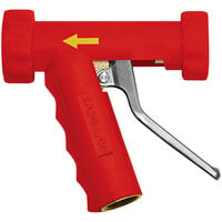 Sani-Lav N81R Large Red Industrial Insulated Low-Flow Spray Nozzle with Stainless Steel Handle