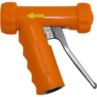 Sani-Lav N1AB Orange Lightweight Aluminum Insulated Spray Nozzle with Stainless Steel Handle
