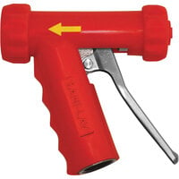 Sani-Lav N1AB Red Lightweight Aluminum Insulated Spray Nozzle with Stainless Steel Handle