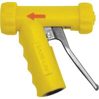 Sani-Lav N1AB Yellow Lightweight Aluminum Insulated Spray Nozzle with Stainless Steel Handle