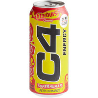 C4 Energy Cherry Starburst Energy Drink 16 fl. oz. Can - 12/Case