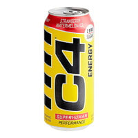 C4 Energy Strawberry Watermelon Ice Energy Drink 16 fl. oz. Can - 12/Case