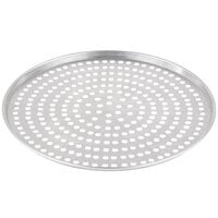 American Metalcraft SPA2018 18 inch x 1/2 inch Super Perforated Standard Weight Aluminum Tapered / Nesting Pizza Pan
