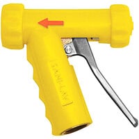 Sani-Lav N1Y Yellow Brass Insulated Spray Nozzle with Stainless Steel Handle