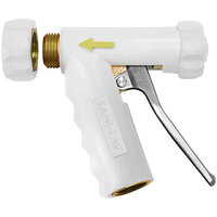Sani-Lav N1TW White Brass Insulated Spray Nozzle with Stainless Steel Handle and Threaded Tip