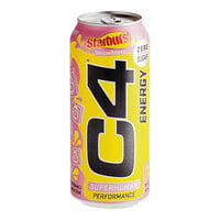 C4 Energy Strawberry Starburst Energy Drink 16 fl. oz. Can - 12/Case