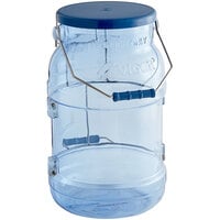 Vigor 6 Gallon Blue Polycarbonate Ice Tote with Lid and Hanger