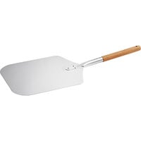 Choice 12" x 14" Aluminum Pizza Peel with 12" Wooden Handle