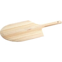 Choice 12" x 14" Wooden Tapered Pizza Peel with 8" Handle
