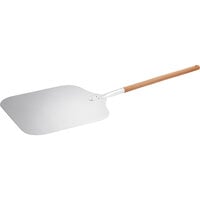 Choice 16" x 18" Aluminum Pizza Peel with 22" Wooden Handle