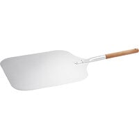 Choice 16" x 18" Aluminum Pizza Peel with 12" Wooden Handle