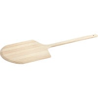 Choice 12" x 14" Wooden Tapered Pizza Peel with 22" Handle