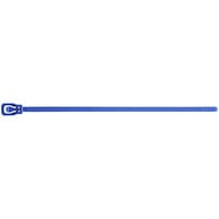 Retyz EveryTie Blue 6" 50 lb. Tensile Strength (222N), 4.8 mm Strap Width Releasable / Reusable Cable Ties EVT-S06BL-TA - 100/Pack