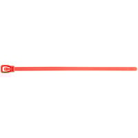 Retyz EveryTie Red 14" 50 lb. Tensile Strength (222N), 5.6 mm Strap Width Releasable / Reusable Cable Ties EVT-S14RD-TA - 100/Pack