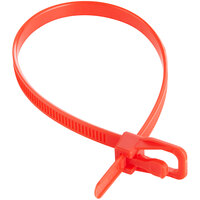 Retyz EveryTie Red 6 inch 50 lb. Tensile Strength (222N), 4.8 mm Strap Width Cable Ties EVT-S06RD-HA - 20/Pack