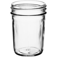 8 oz. Round Glass Mason Jelly Jar - 12/Case